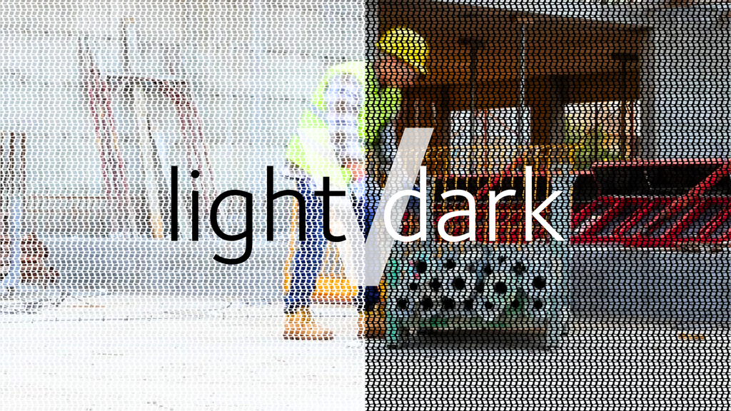 Light vs Dark Banner Mesh